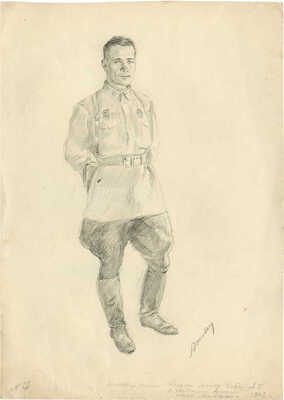 Неизвестный художник. Командир полка гвардии майор Кобец